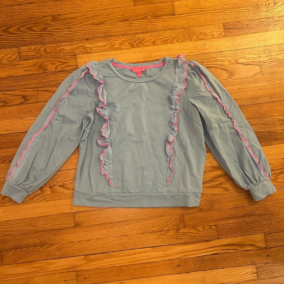 Lilly Pulitzer Blue and Pink Sweatshirt - Picture 2 of 5